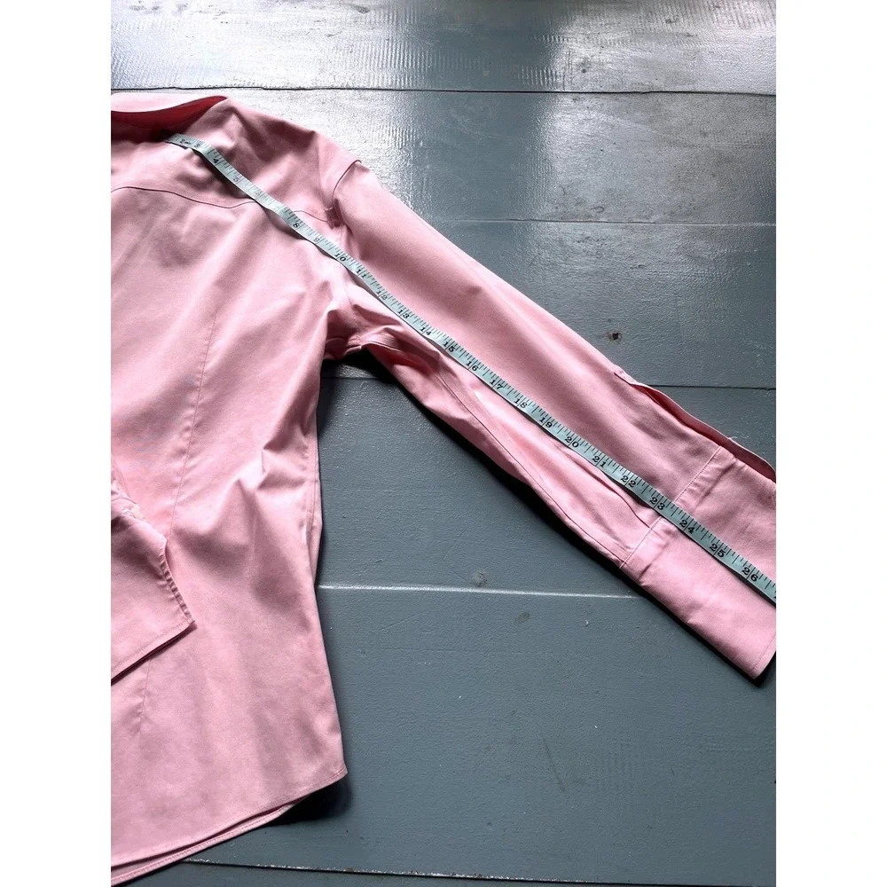 Brooks Brothers Pink 3/4 Sleeve‎ Button Down Shirt Women's 4 Preppy Classic